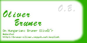 oliver bruner business card